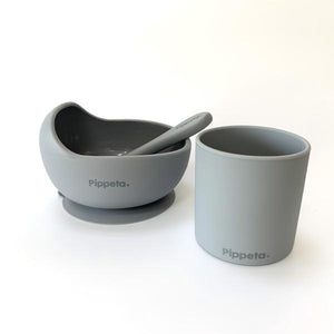 Pipetta Suction Bowl and Spoon - Grey